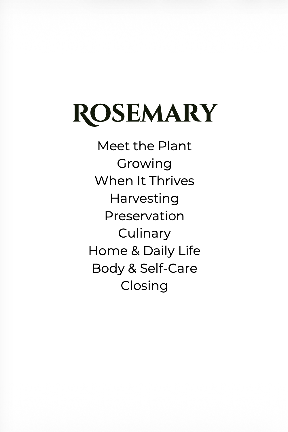 The guide's table of contents
